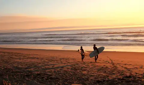 Surf at sunset